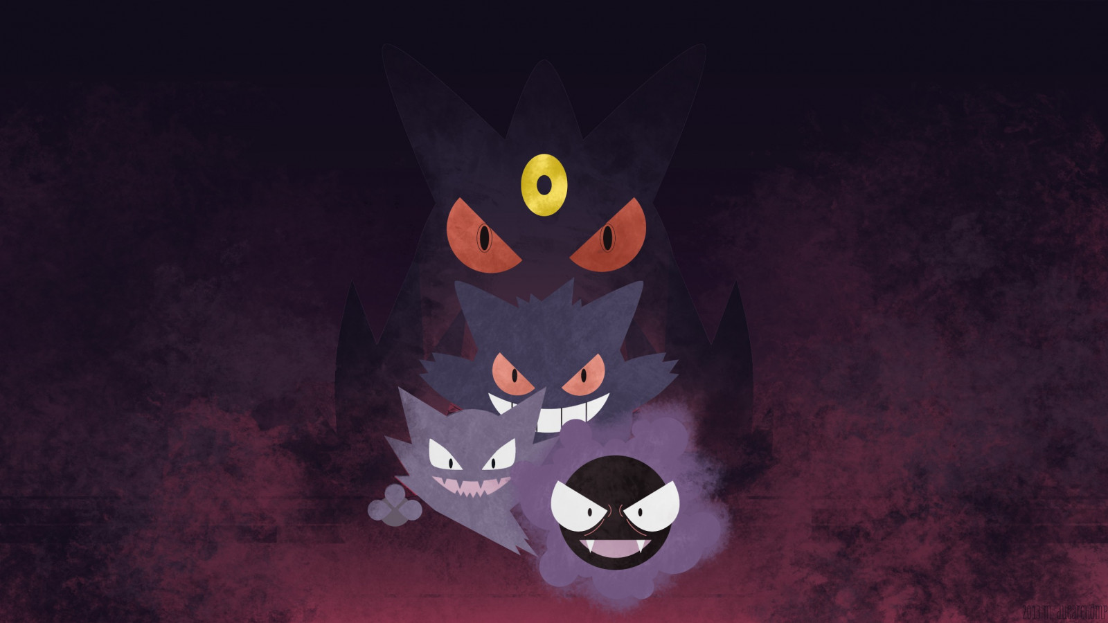 Hintergrundbilder Anime Pok Mon Haunter Gastly Gengar Dunkelheit 