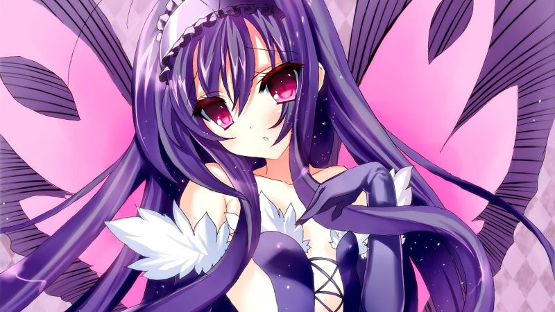 illustrasjon, langt hår, anime, anime jenter, brunette, ser på betrakteren illustrasjon, langt hår, anime, anime jenter, brunette, ser på betrakteren
