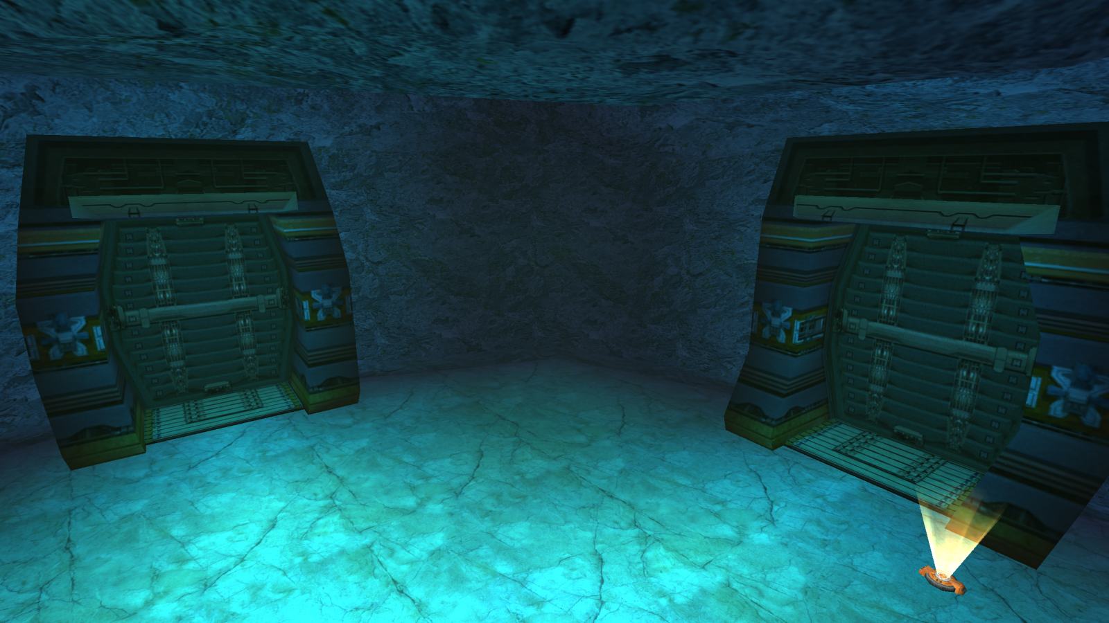 Phantasy Star Online, Snímek obrazovky, jeskyně, krajina