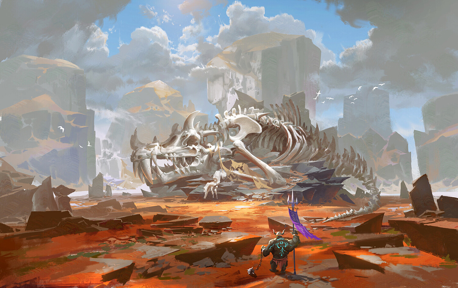 Wallpaper Mh C Landscape Digital Art Mountains Nature Trees Plants Desert Skeleton Dinosaurs Clouds Rocks Flag 1500x944 Mxdp1 Hd Wallpapers Wallhere