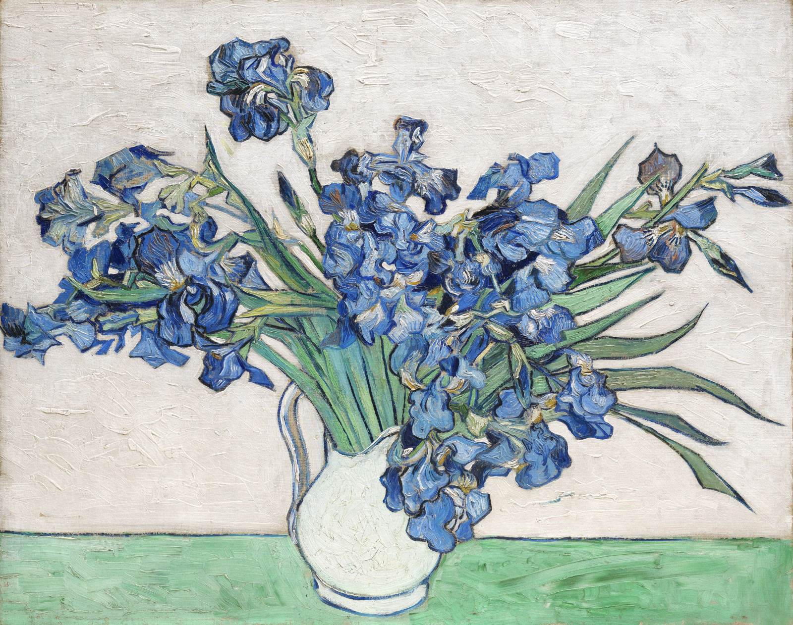デスクトップ壁紙 Vase with Irises, ヴィンセント・ヴァン・ゴッホ 4000x3155 anthonysnow