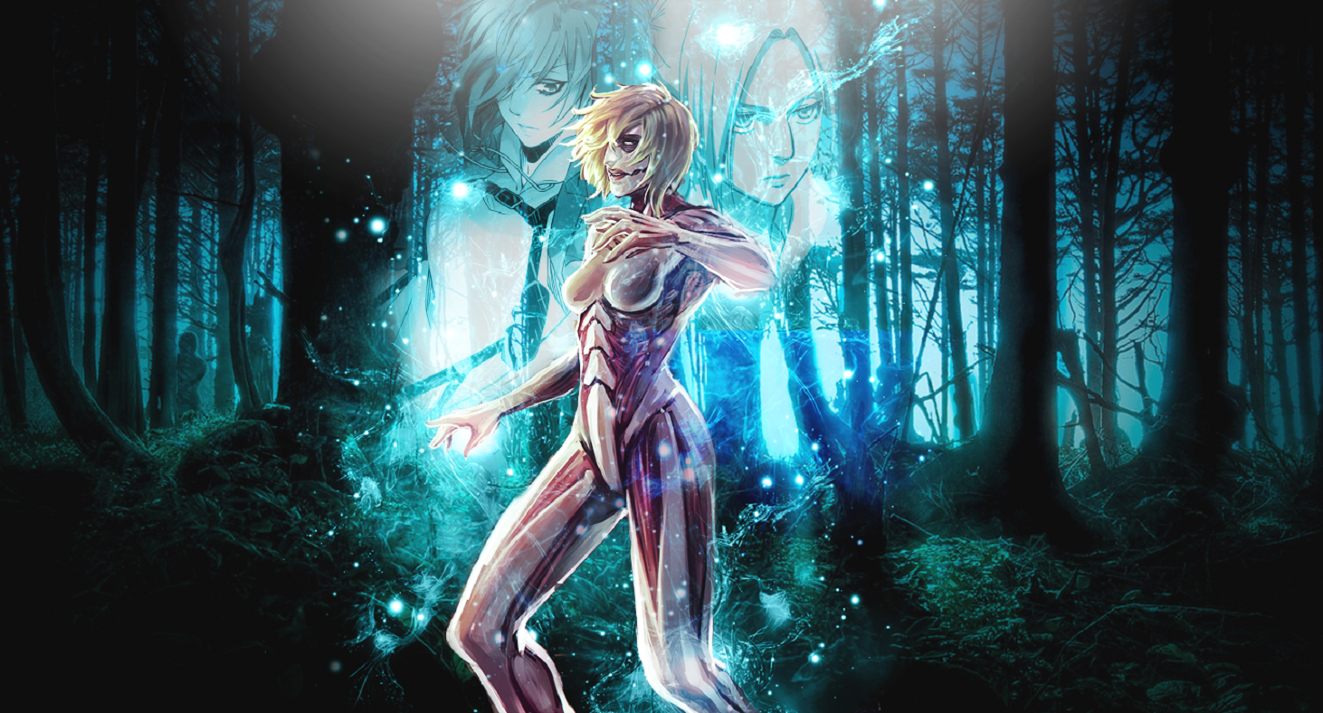 ilustrace, anime, anime dívky, Shingeki no Kyojin, mytologie, Leonheart Annie, půlnoc, tma, Snímek obrazovky, počítač tapeta, fiktivní postava, 1462x788 px