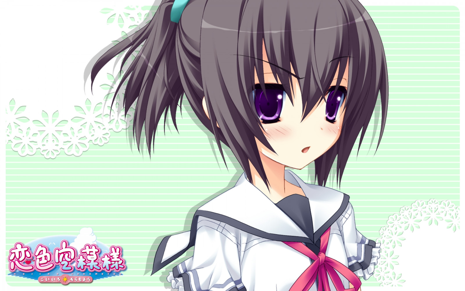 ilustrace, anime, bruneta, umělecká díla, kreslená pohádka, černé vlasy, Koiiro Soramoyou, dívka, mangaka, hime cut, velké oči, lucie, Itou Mikoto