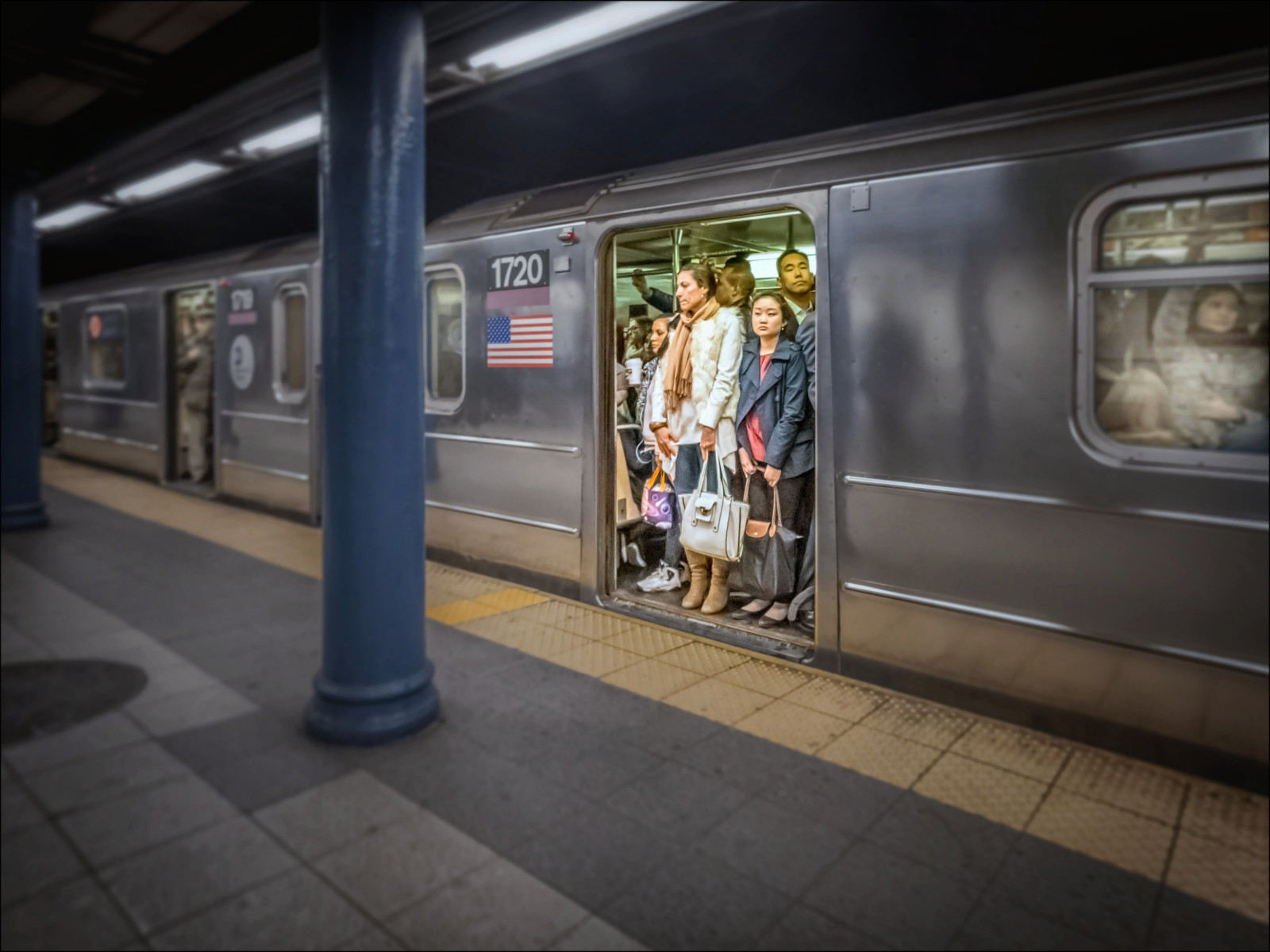 asijský, vozidlo, vlak, HDR, metro, doprava, podzemí, Cestující, rychlá přeprava, UMĚNÍ, přeprava, New York City, Snímek obrazovky, turistická atrakce, veřejná doprava, stanice metra, Lexington Avenue, MTA, nycta, lumixlx7, kiwila52lx7, konicaminoltaacw100, masstransit, 6train, jih, 59street, fauxbokeh, downtownplatform, brooklynbridgebound