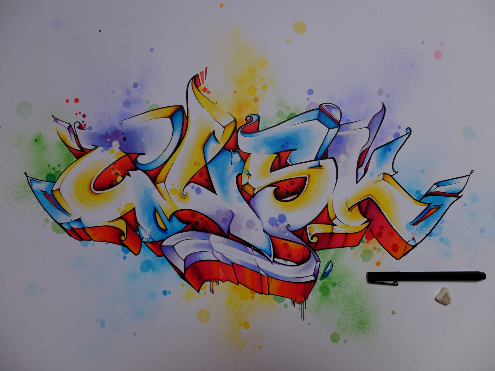 výkres, ilustrace, grafiti, 2014, UMĚNÍ, barva, skica, cusk, cuskone
