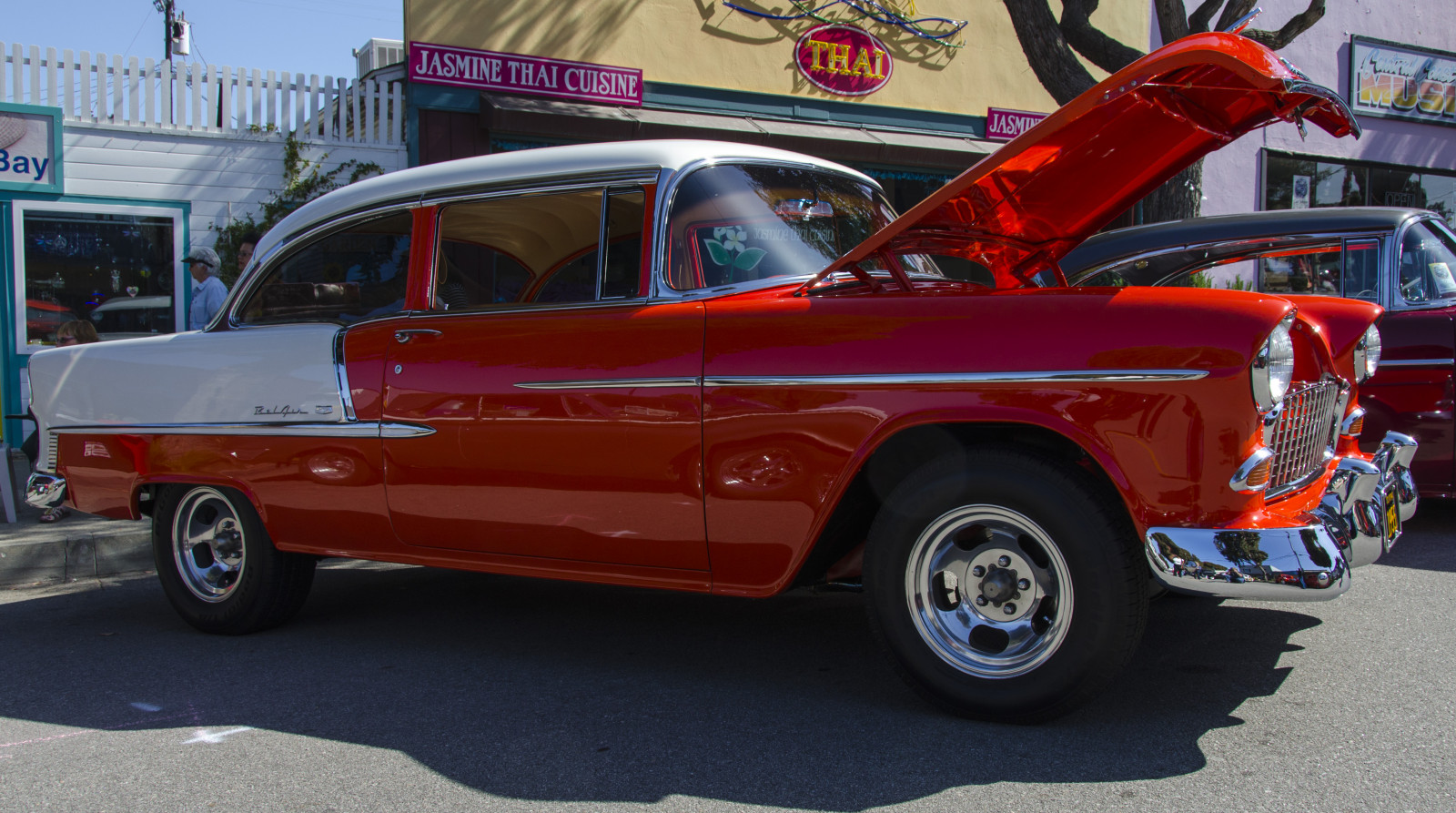 มีสีสัน, เก่า, รถ, สีแดง, ยานพาหนะ, ส้ม, แคลิฟอร์เนีย, Nikon, รถโบราณ, รถคลาสสิก, รถเก๋ง, โครเมียม, เชฟโรเลต, Chevy, ซีดาน, รถที่กำหนดเอง, พ.ศ. 1955, d7000, twotone, ca, อัตโนมัติ, classiccar, รถยนต์, คลาสสิก, northcalifornia, รถสปอร์ต, การออกแบบยานยนต์, ภายนอกยานยนต์, รถกะทัดรัด, ยานยนต์, รถโบราณ, centercoast, morrobaycarshow2012, morrobay2012, cruisinmorrobaycarshowphotos