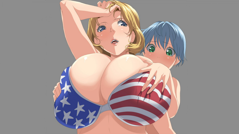 Аниме девушки,бикини,Ecchi,Большие сиськи,расщепление