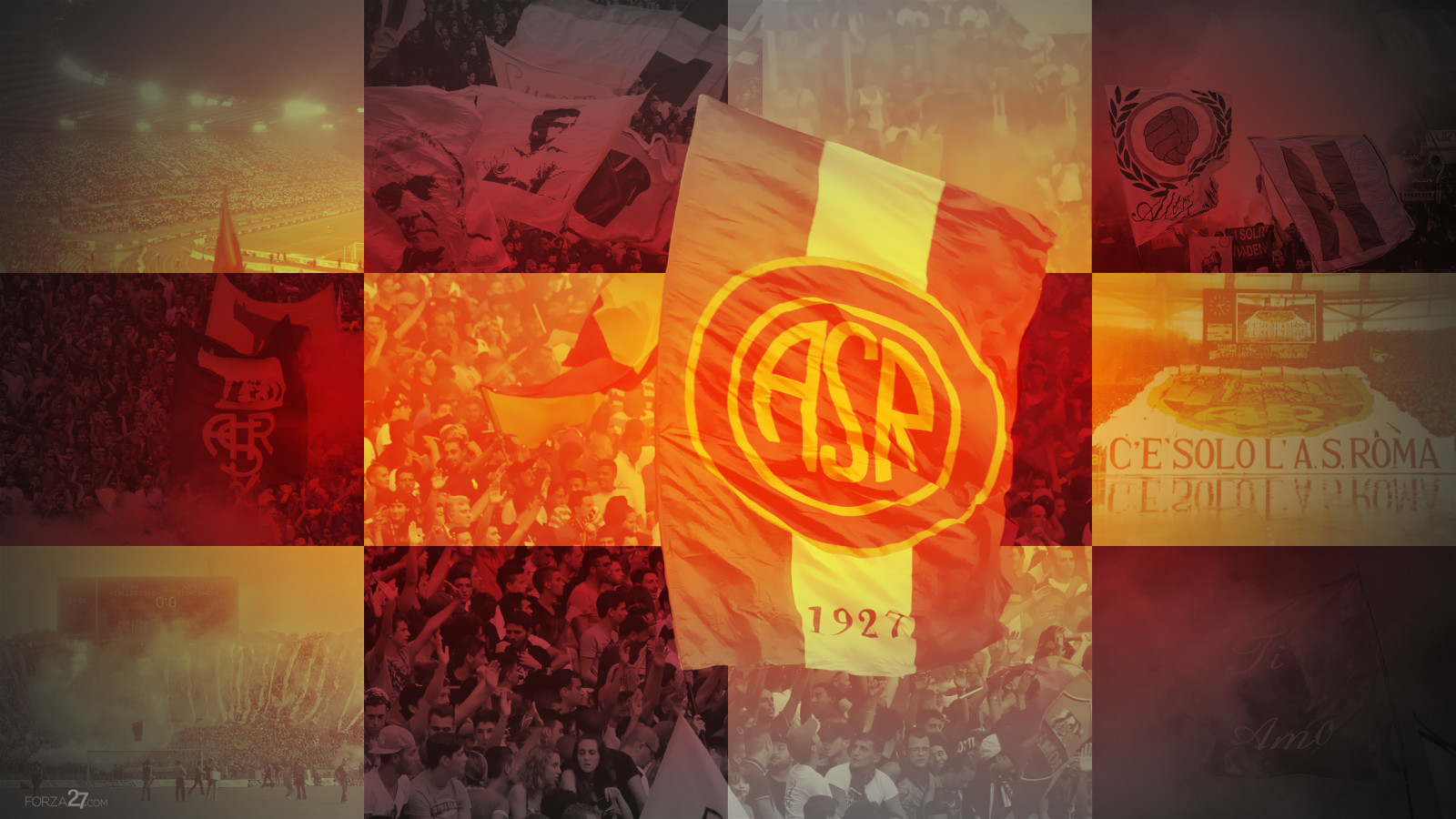 Wallpaper : AS Roma, Rome, Curva Sud, CUCS, red, yellow, asr, flag ...