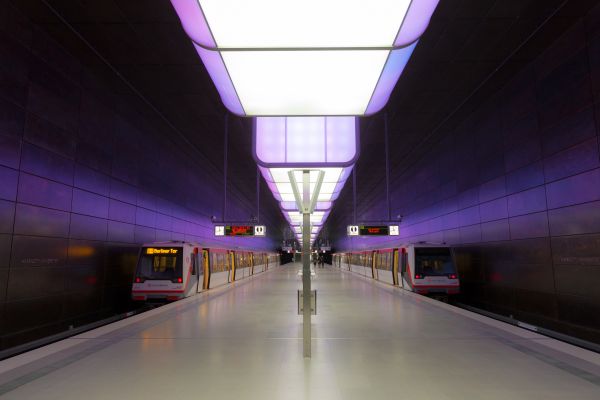train station, city, architecture, purple, symmetry, lightning