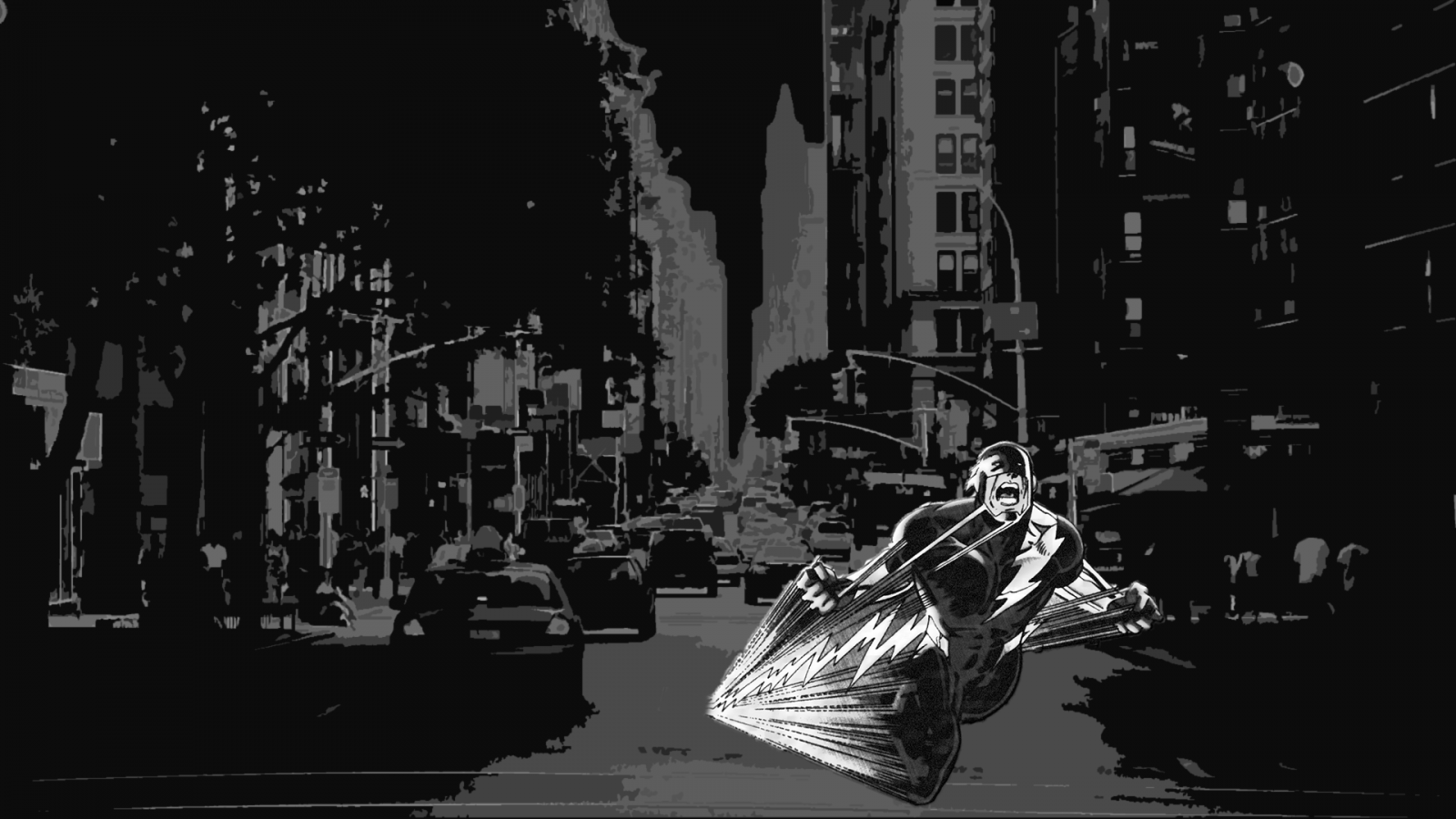 bílý, Černá, černobílý, noc, fotografování, super hrdina, DC Comics, komiksy, Blikat, komiks, Wally West, světlo, osvětlení, tvar, tma, Černý a bílý, monochromatické fotografování, Film noir