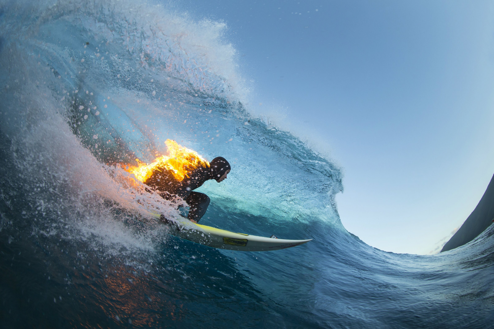Wallpaper photography, surfing, waves, fire, surfboards, Jamie O