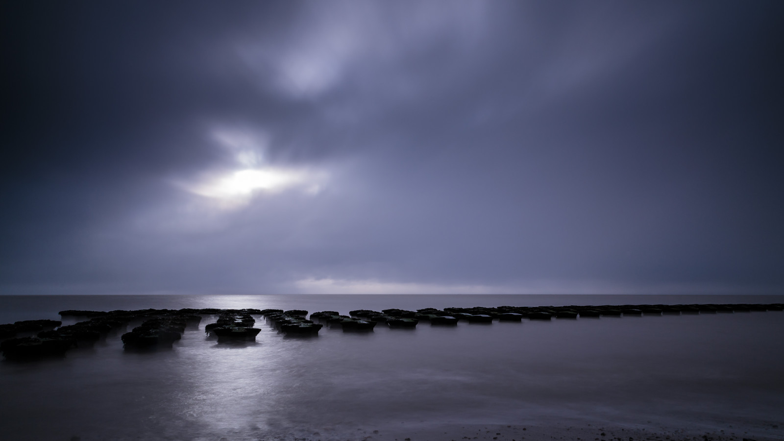 longexposure, zima, moře, přímořská krajina, Studený, mraky, Suffolk, Felixstowe, příliv, seadefence, neutraldensity, suffolkcoast