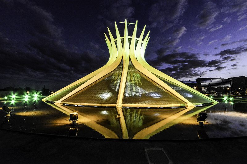 mezník, žlutý, nebe, architektura, struktura, osvětlení