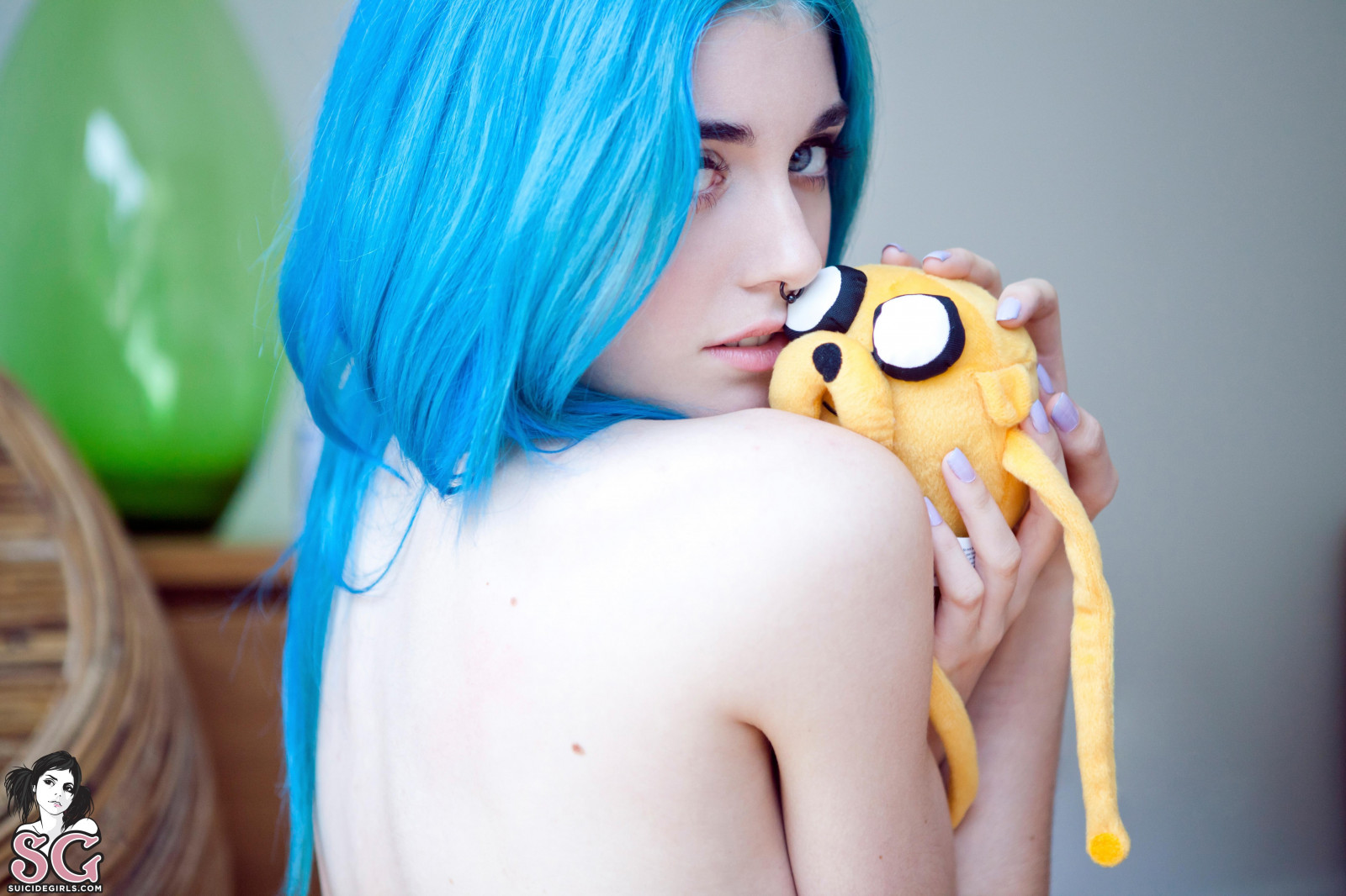 donne, modello, capelli tinti, anelli di naso, anime, capelli blu, occhi blu, bicchieri, pornostar, fotografia, giallo, blu, capelli, pallido, indietro, Giocattolo, pelle, Adventure Time, Jake the Dog, capi di abbigliamento, capo, Yuxi Suicide, colore, ragazza, bellezza, occhio, mano, costume, Senso, biondo, acconciatura, dolcezza, servizio fotografico, avvicinamento
