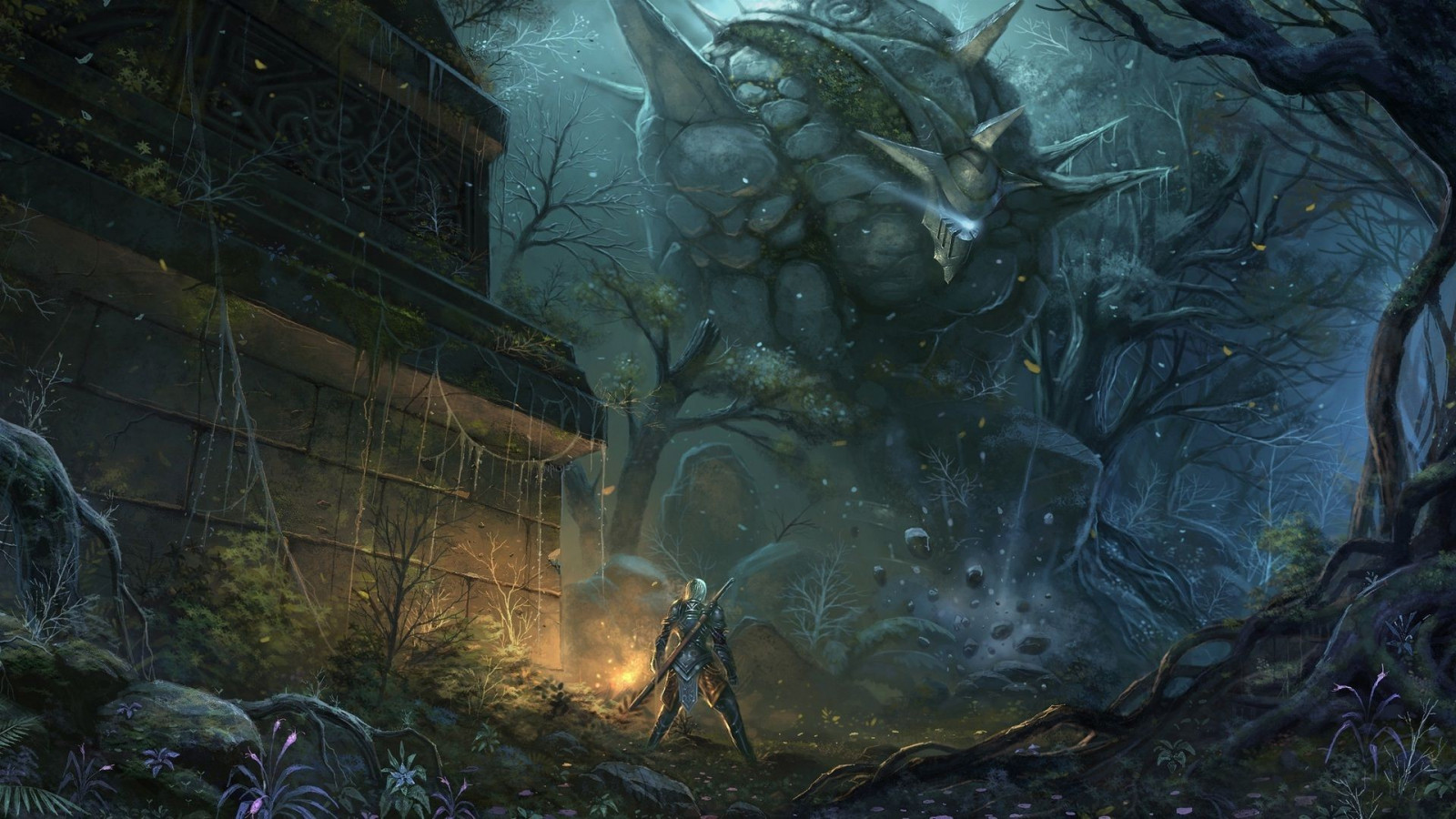 ป่า, ศิลปะดิจิตอล, ศิลปะจินตนาการ, อัศวิน, ป่า, ตำนาน, ภูมิประเทศ, ความมืด, ภาพหน้าจอ, ถิ่นที่อยู่