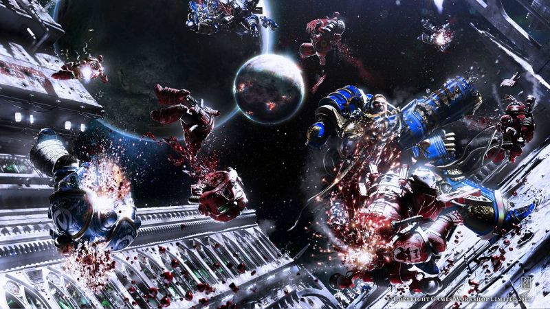 Anime, obra de arte, ficção científica, sangue, histórias em quadrinhos, Warhammer 40 000 Anime, obra de arte, ficção científica, sangue, histórias em quadrinhos, Warhammer 40 000