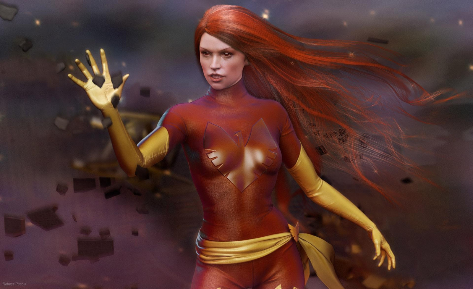 anime, umělecká díla, X Men, superheroines, mytologie, Jean Grey, tmavý Phoenix, Snímek obrazovky, počítač tapeta, fiktivní postava, žena bojovník