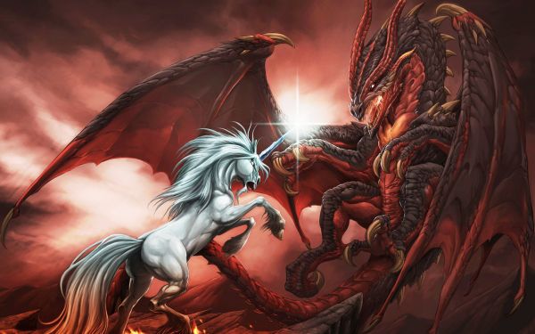 1920x1200 px, animals, ART, CG, airbrushing, battle
