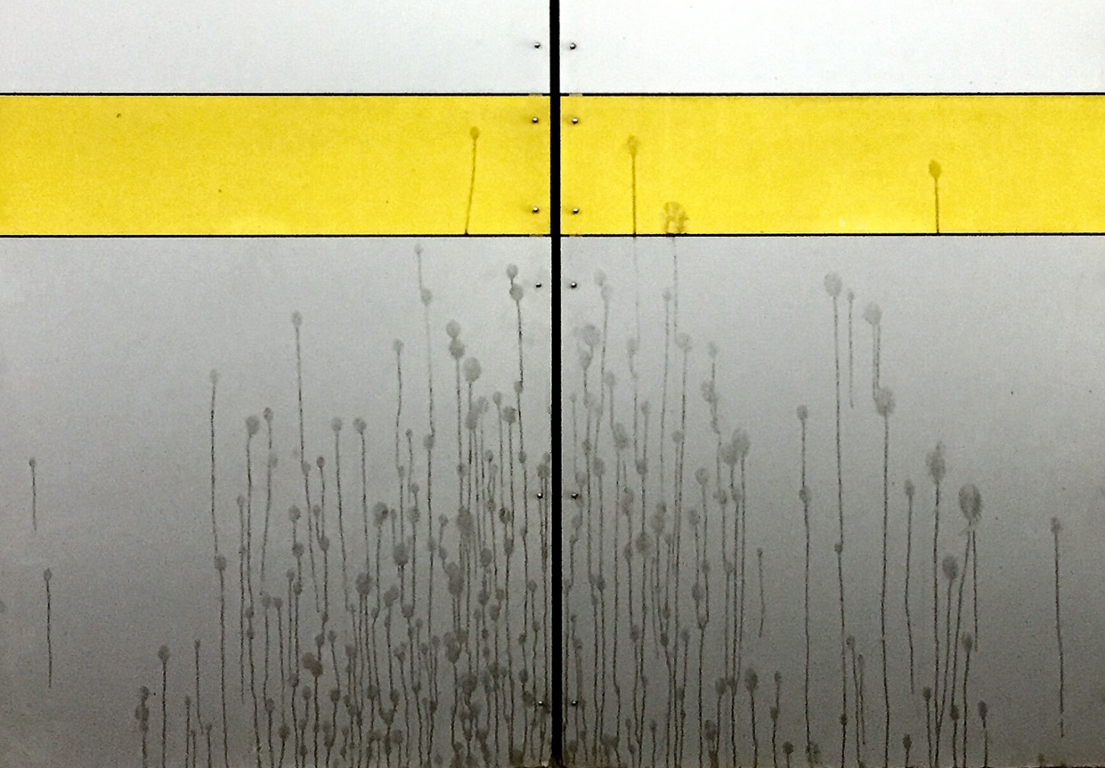 abstrakt, detalje, gul, metal, underjordisk, undergrundsbane, München, munchen, minimal, smuds, gelb, Ubahn, plaske, metall, væske, splatter, u4, Schmutz, iPhone, U5, DEKO, stænk, spritzer, verschmutzung, Fl ssigkeit, iphone6