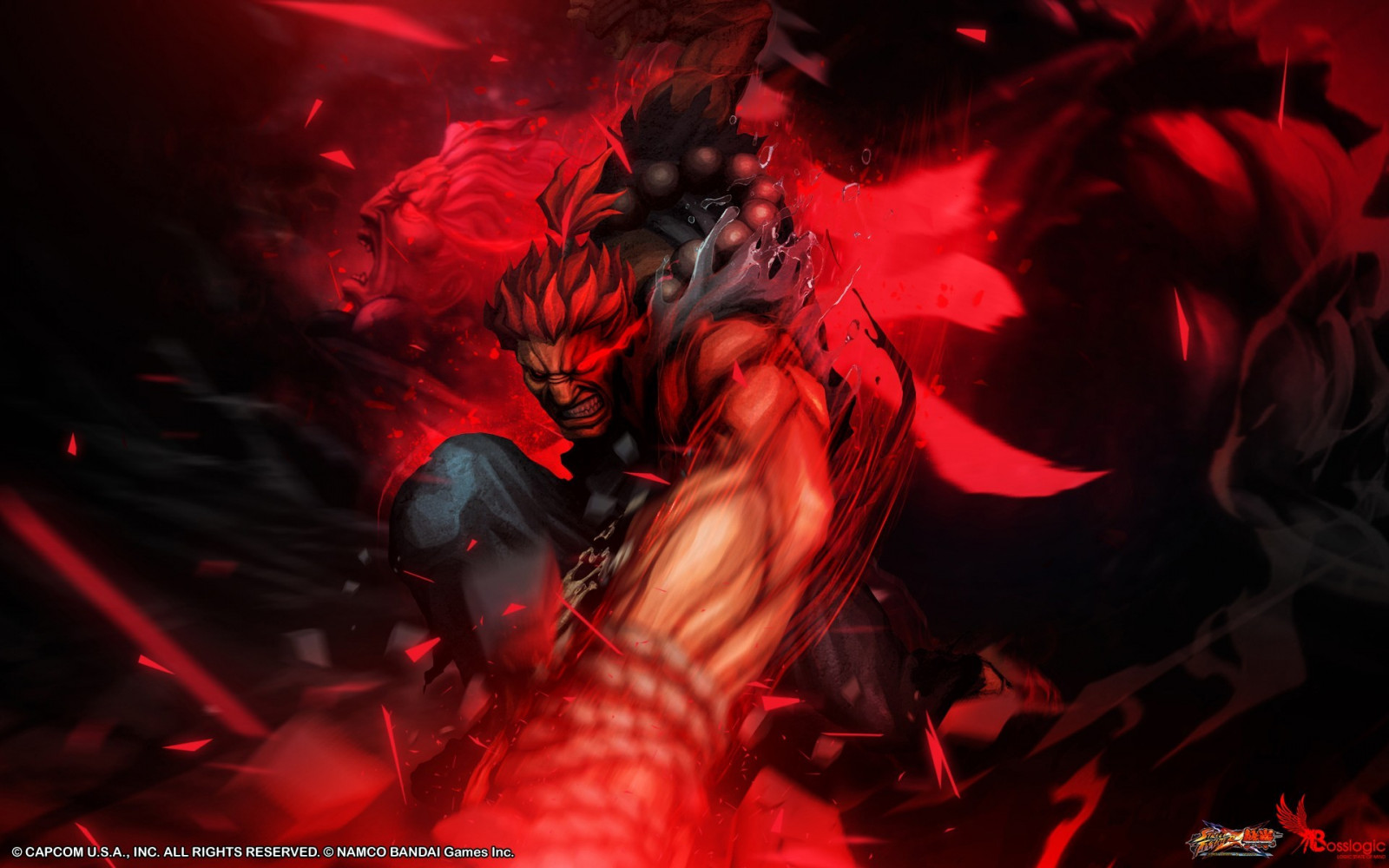 Capcom Demon Wallpaper : red, Street Fighter, demon, Capcom, Akuma, flame, darkness ...