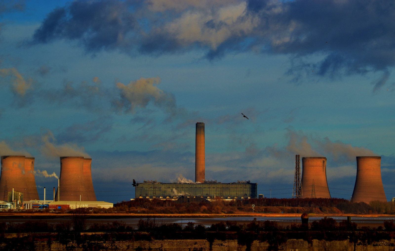 modrý, mrak, stanice, trajekt, řeka, Warrington, Nikon, Napájení, cheshire, racek, elektřina, Mersey, Fiddlers, Runcorn, Widnes, Cuerdley