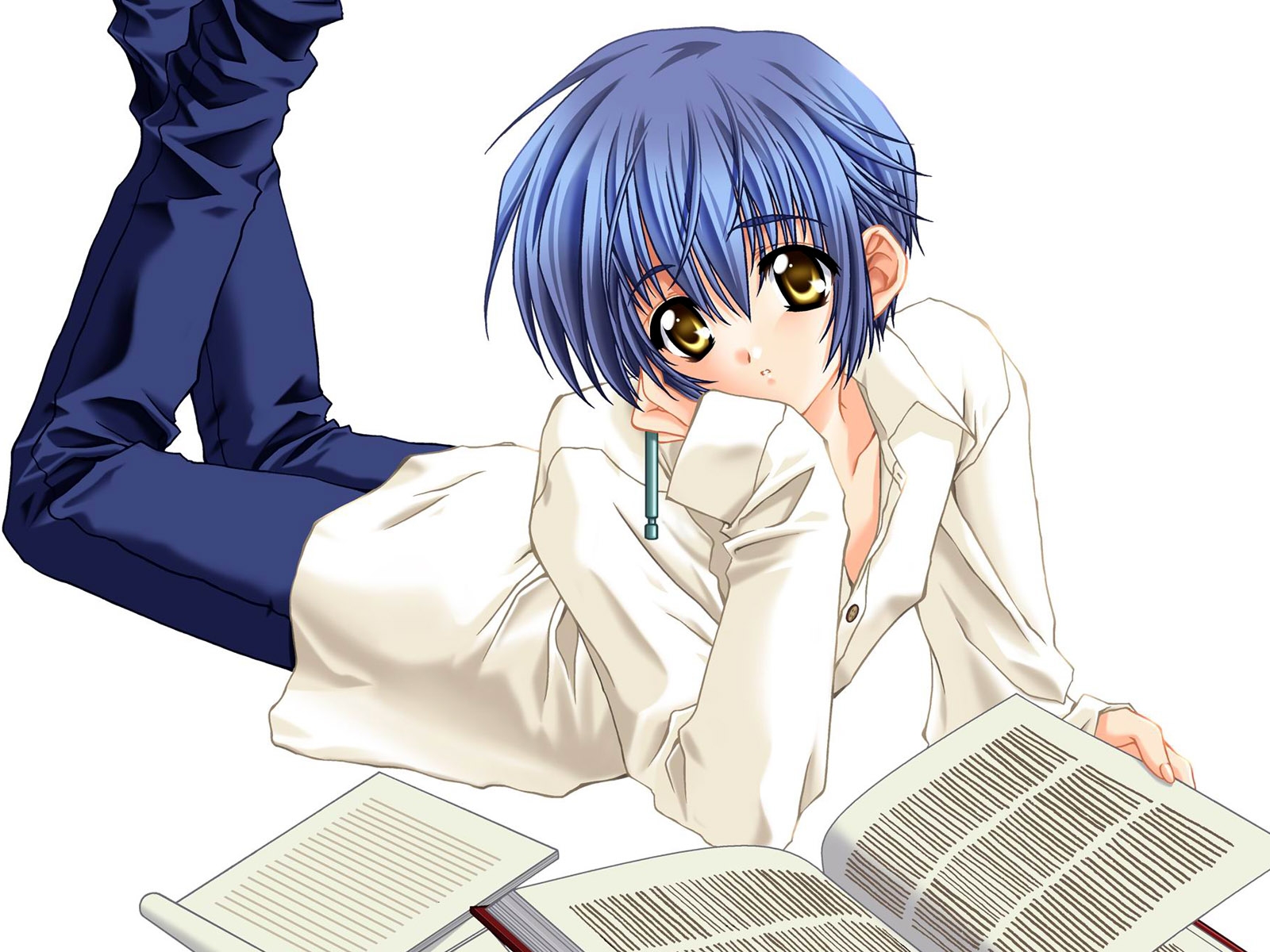 Wallpaper : boy, notebook, learning, Pen, write, pose 1600x1200 ...