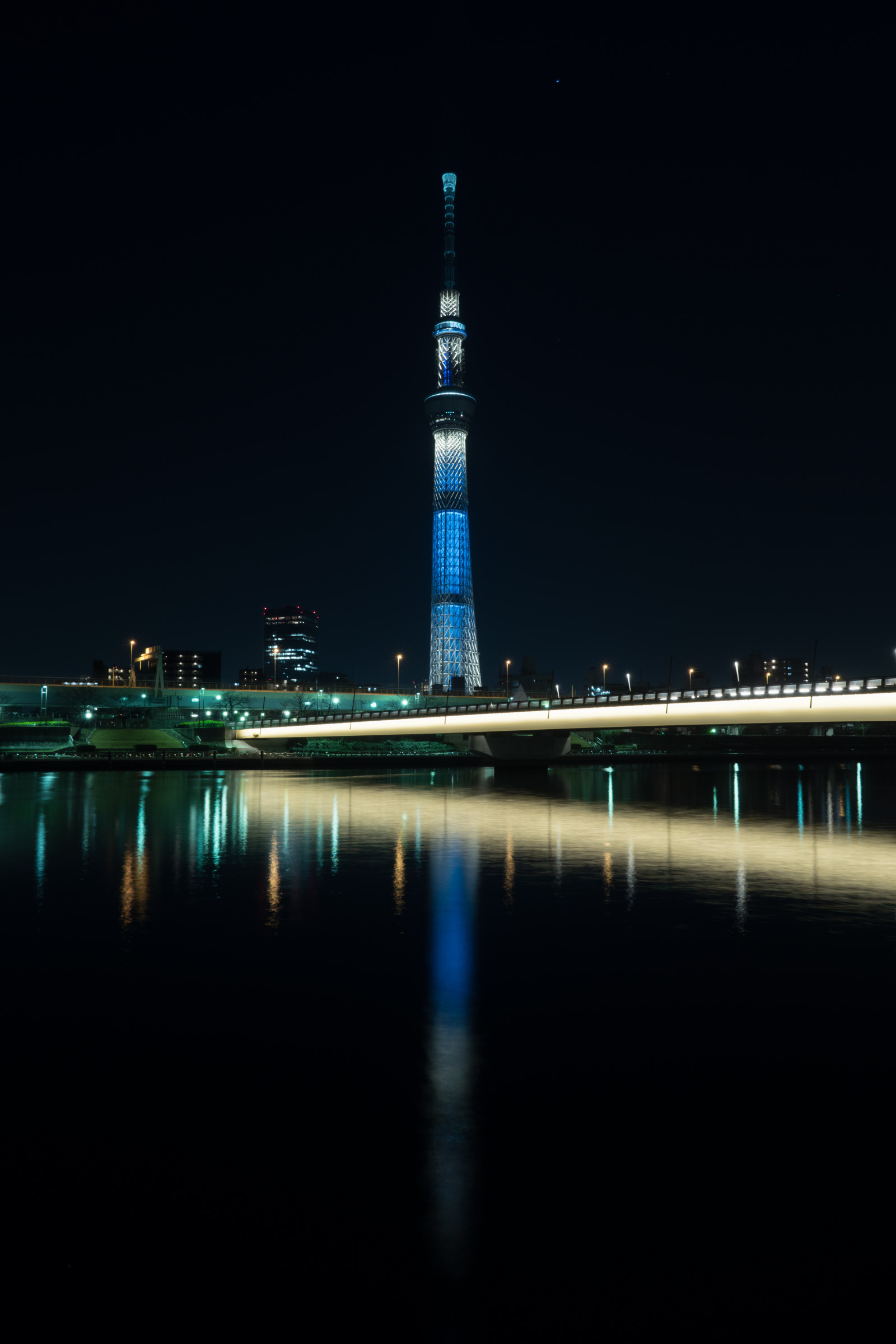Japan, by, bybilledet, nat, arkitektur, afspejling, skyline, skyskraber, aften, tårn, bro, horisont, skumring, Pen, Tokyo, Olympus, Jp, Skytree, lys, belyst, belysning, mørke, iki, milepæl, Tokyo Skytree, 12mmf20, mzuiko, penf, ZUIKO, mzuikodigitaled12mmf20, Sakurabashi