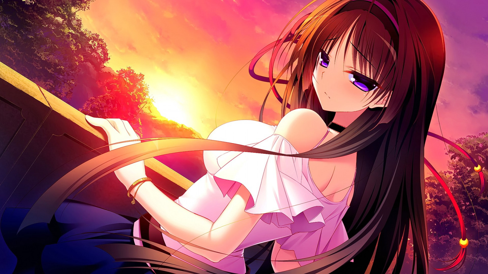 ilustrace, anime, anime dívky, vizuální román, čistě Girl, Kuchifusa Yogiri, Snímek obrazovky, počítač tapeta, mangaka