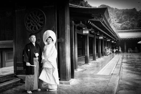 Japan,black,street,temple,monochrome,rain