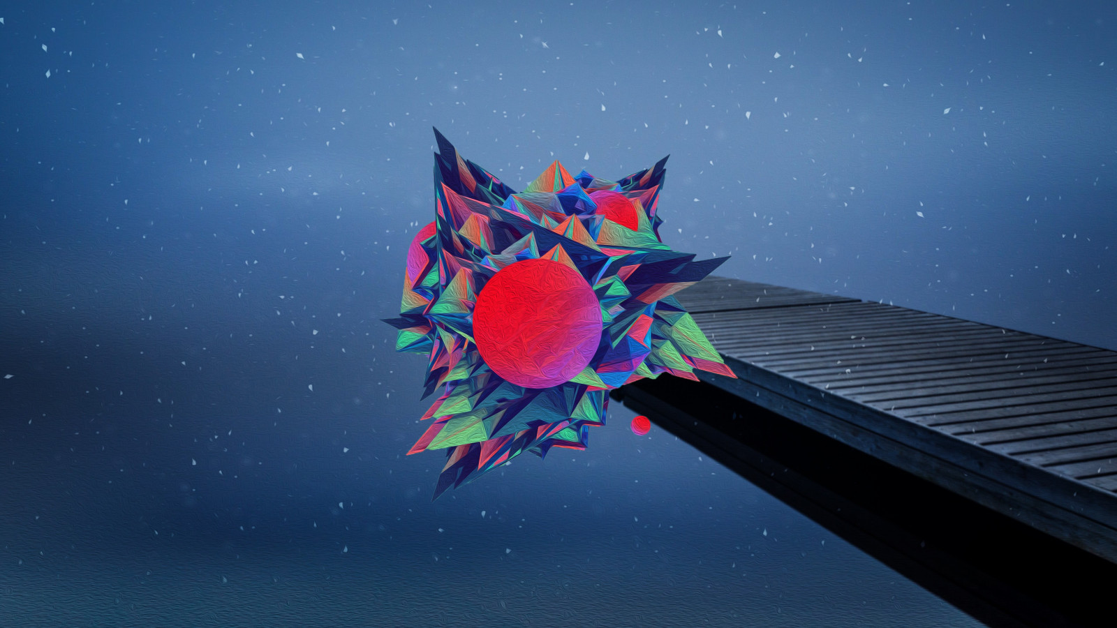 ilustrace, noc, Příroda, prostor, nebe, modrý, Justin Maller, olejomalba, barva, tvar, hvězda, Snímek obrazovky, počítač tapeta, Atmosféra Země, astronomický objekt