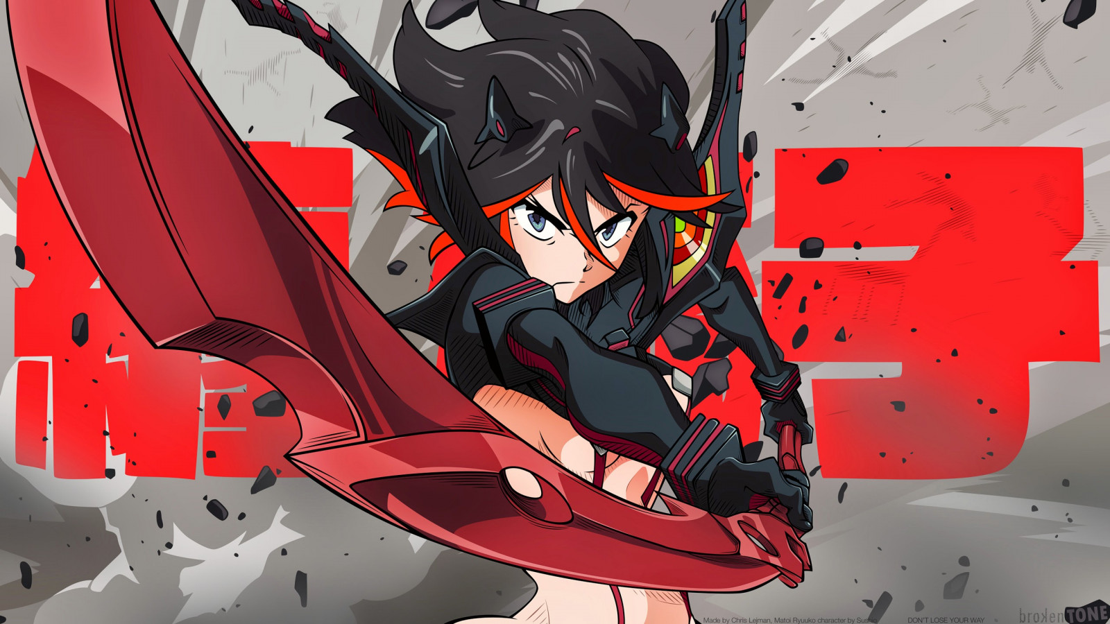 Kill la Kill, Matoi Ryuuko, Senketsu, anime, anime girls
