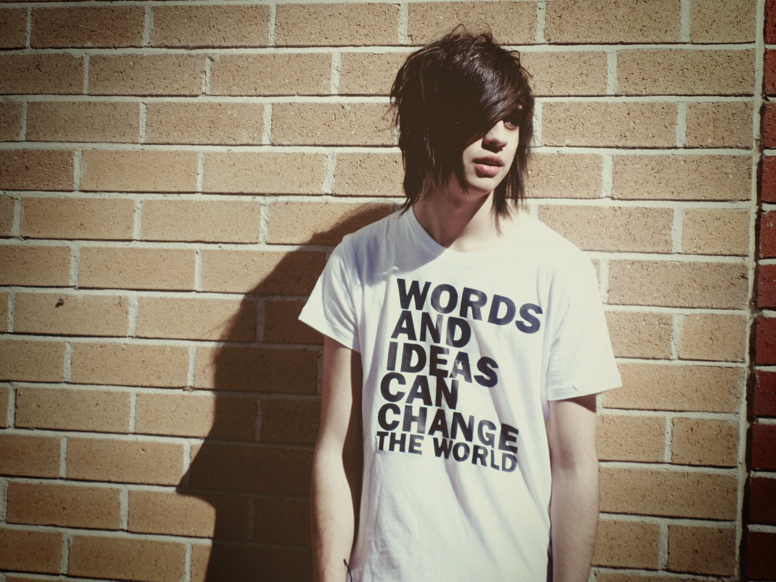 chlapec, košile, typografie, slova, citát, text, deadpoetssociety