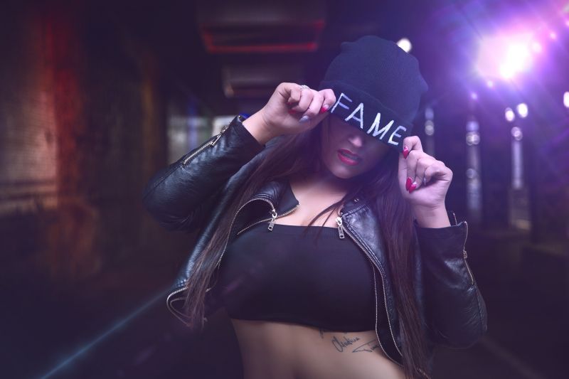 ženy, model, tetování, móda, portrét, hudba