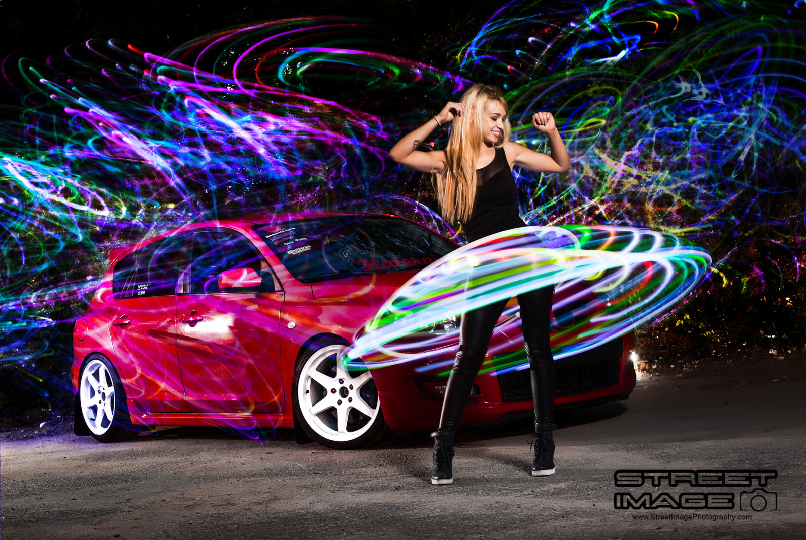 lys, rød, biler, dame, Canon, hoop, maleri, model, lang, udsættelse, smuk, kørsel, hula, automotive, turbo, ejede, 28, 40mm, tuner, Mazda, importere, JDM, Mazdaspeed3, speed3, worldcars, T5i, vorstoen