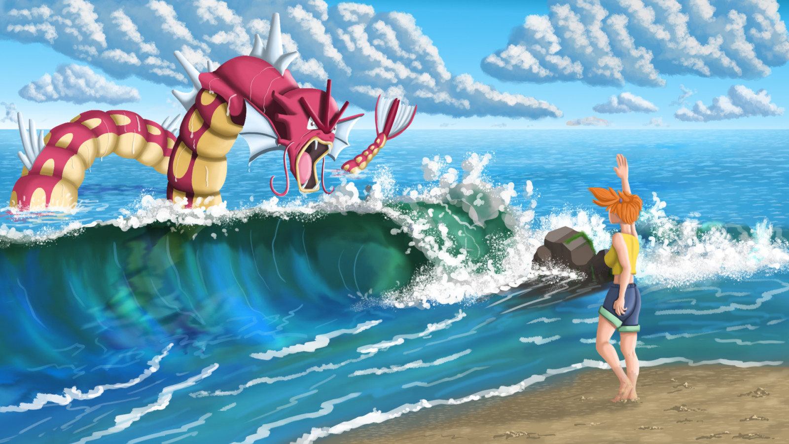 pittura digitale, pokemon, anime