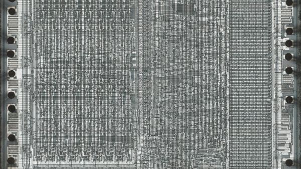 integrated circuits,CPU,electronics,technology,MOS 6502,microscopic