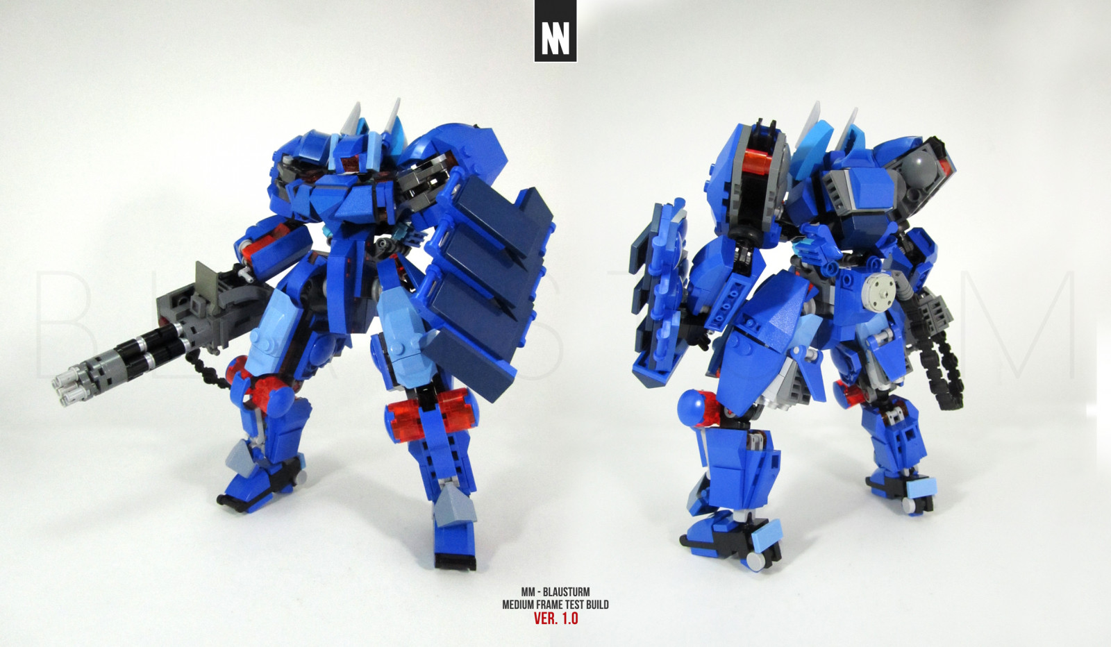 modrý, robot, LEGO, mecha, Mech, phlug, messymaru, phlugmoc, blausturm