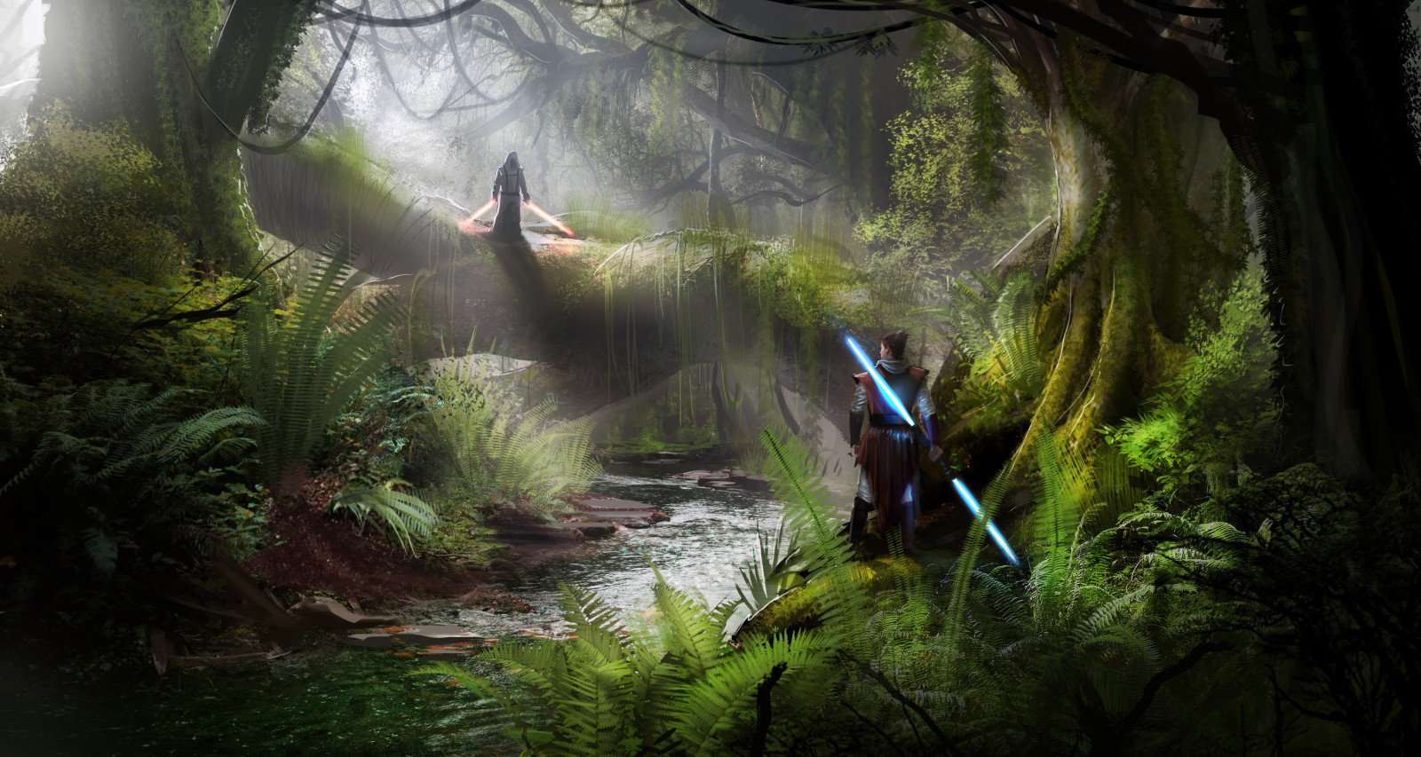pădure, Sith, lightsaber, Jedi, pustie, junglă, curent, mlaştină, pădure tropicală, captură de ecran, pădure, habitat, mediul natural