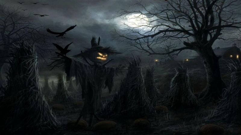 les, noc, předvečer Všech svatých, tma, Snímek obrazovky, umělecká díla les, noc, předvečer Všech svatých, tma, Snímek obrazovky, umělecká díla