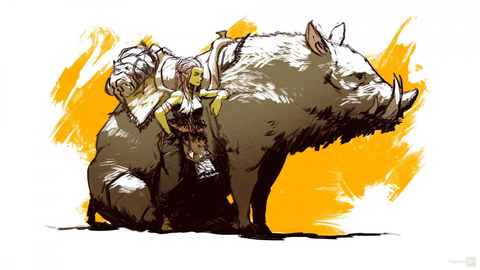 1920x1080 пиксела, Animal girl, глигани, дигитално изкуство, фантазия изкуство