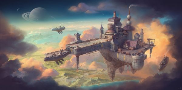 Oleksii Shuhurov,fantasy art,landscape,digital art,Fantasy Architecture