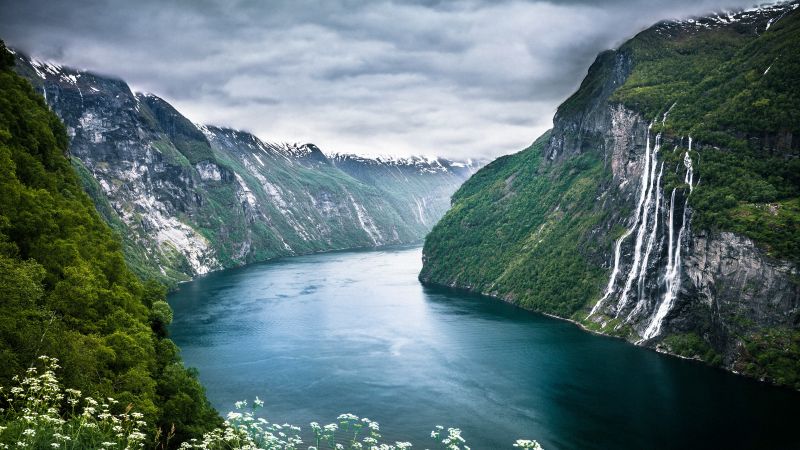 paisaje, cascada, lago, agua, naturaleza, acantilado paisaje, cascada, lago, agua, naturaleza, acantilado