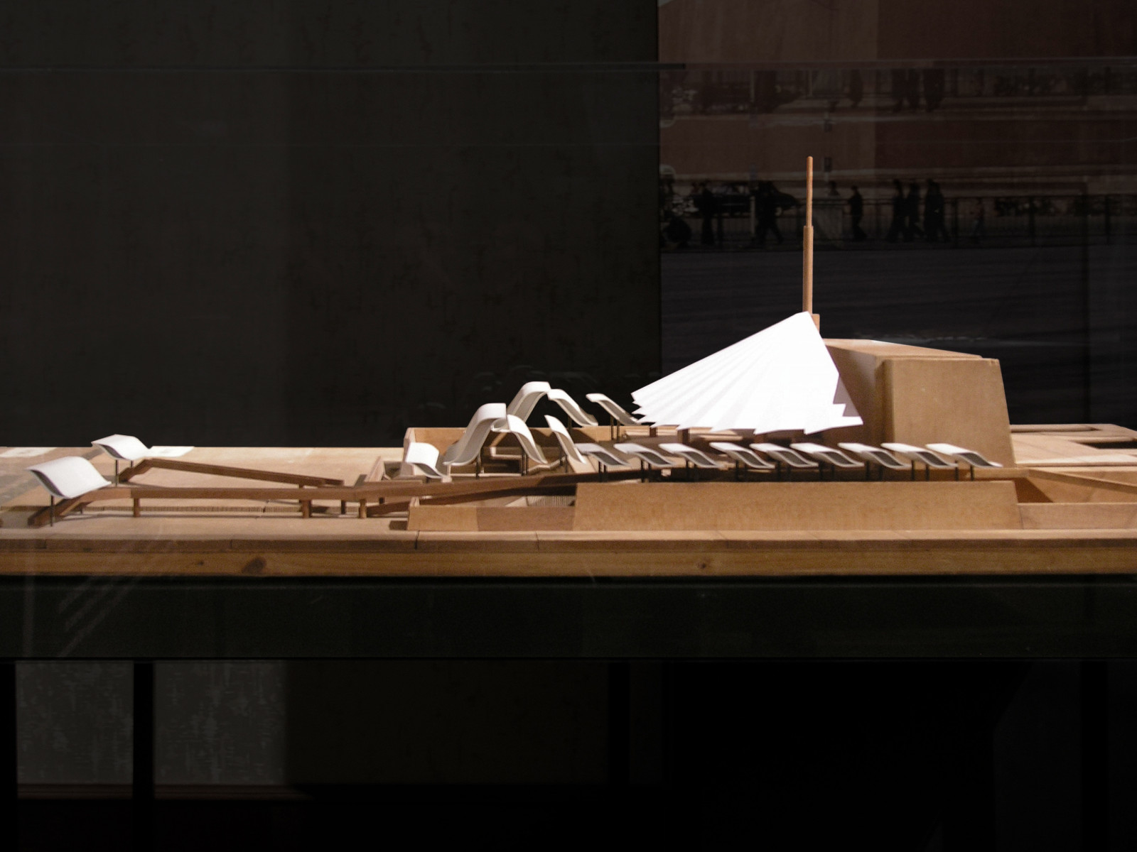 model, architektura, stůl, dřevo, Dům, Madrid, opera, architektura, j rn, CC, divadlo, soutěž, tvořivý, nábytek, architekt, prostý lid, denní osvětlení, Marquette, modernismus, seierseier, Jorn, J rnutzon, Utzon, product design