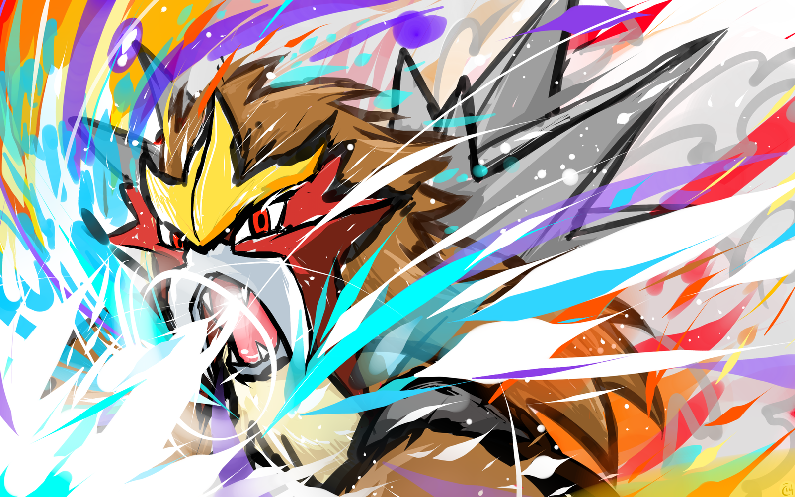 ilustrace, videohry, anime, umělecká díla, Pok mon, ishmam, Entei, UMĚNÍ, mecha, mangaka, komiks