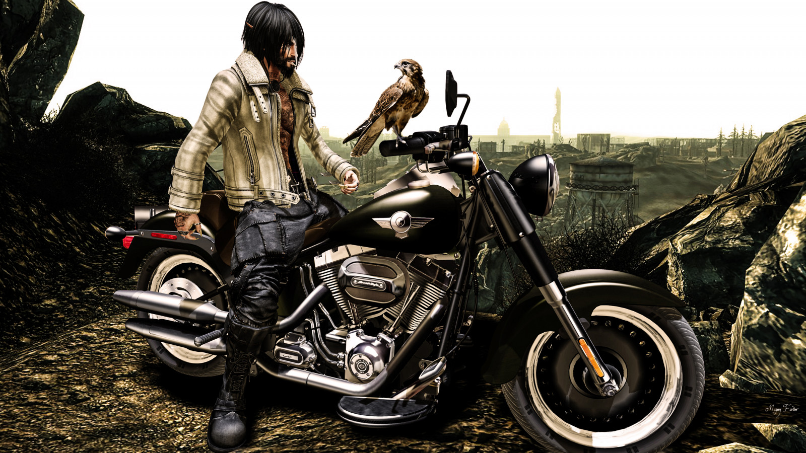 Wallpaper world, life, male, bike, chopper, iron, cross, motorcycles