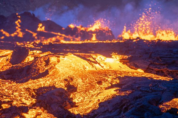 photography,Fagradalsfjall,eruption,Blue hour,Iceland,lava