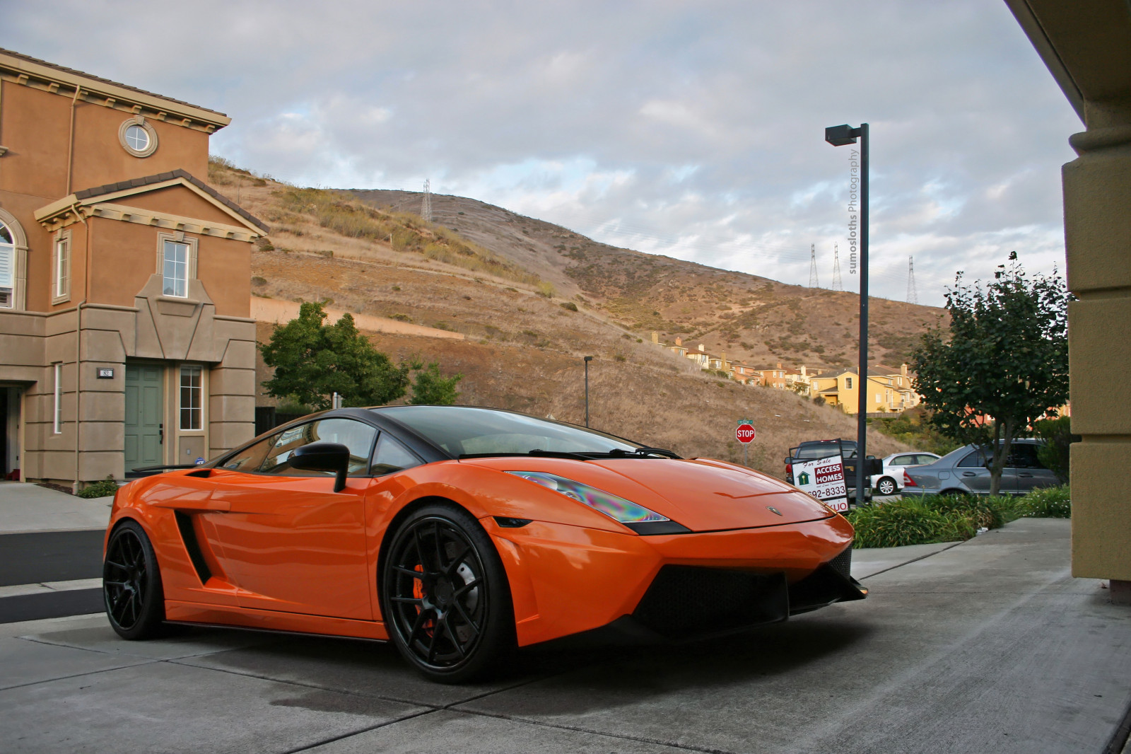 Černá, sport, auto, vozidlo, Lamborghini, oranžový, Lamborghini Gallardo, sportovní auto, výšky, Postoj, Zvukový, výkon auta, horní, Superleggera, Gallardo, San, kolo, se, střecha, motor, jižní, francisco, tělo, superauto, sf, motorsport, slečna, Lambo, matný, uhlík, vlákno, souprava, bodykit, pozemní vozidla, automobilového designu, automobil make, luxusní vůz, sumosloths, Mandalay, krew