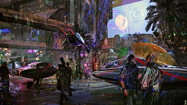 futuristic, science fiction, digital art, concept art, artwork, fantasy art