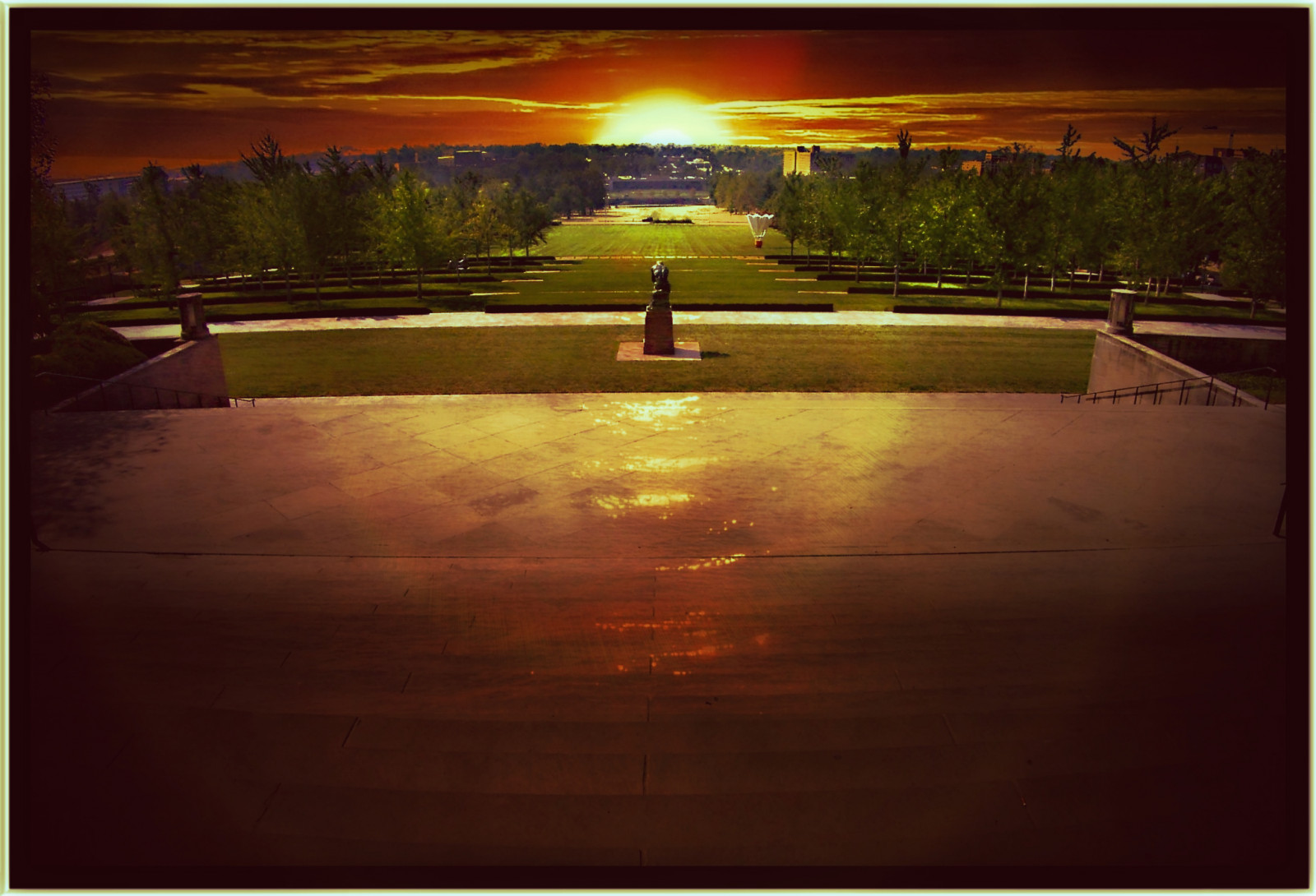 Wallpaper city, ART, museum, thinker, Mo, missouri, kansas, kc, rodin