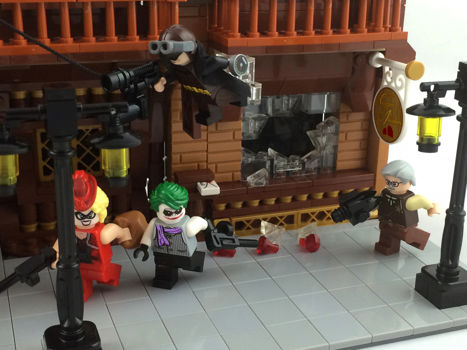 Batman, Catwoman, Joker, LEGO, steampunk, Gotham, Legetøj, juveler, brugerdefinerede, forbrydelse, Bruce, Gaslight, fighter, minifigur, wayne, harleyquinn, kyle, superhelte, røveri, Selina, commissionergordon